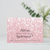 Wil je mijn bruidsmeisje zijn kaart - Glanzende Fa (Staand voorkant)