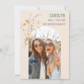Wil je mijn bruidsmeisje zijn kaart? kaart (Voorkant)
