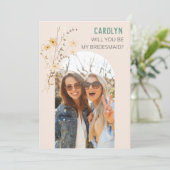 Wil je mijn bruidsmeisje zijn kaart? kaart (Staand voorkant)