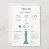 Wil je mijn bruidsmeisje zijn kaart? kaart (Achterkant)