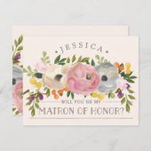Wil je mijn bruidsmeisje zijn - Kaart van Eer (Voorkant / Achterkant)