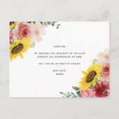 "Wil je mijn bruidsmeisje zijn?" kaart voorstel (Achterkant)