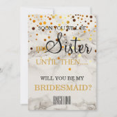 Wil je mijn bruidsmeisje zijn? Marmeren achtergron Kaart (Voorkant)