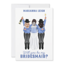 Wil je mijn bruidsmeisje zijn? Meisjes in spijkers