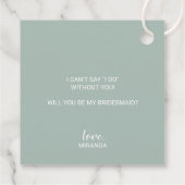 Wil je mijn bruidsmeisje zijn? Modern script Bedankjes Labels (Achterkant)