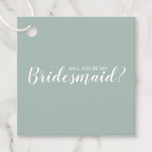 Wil je mijn bruidsmeisje zijn? Modern script Bedankjes Labels (Voorkant)