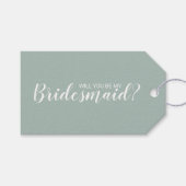 Wil je mijn bruidsmeisje zijn? Modern script Cadeaulabel (Voorkant (Horizontaal))