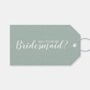 Wil je mijn bruidsmeisje zijn? Modern script Cadeaulabel