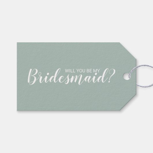 Wil je mijn bruidsmeisje zijn? Modern script Cadeaulabel (Voorkant (Horizontaal))