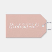 Wil je mijn bruidsmeisje zijn? Modern script Cadeaulabel (Voorkant (Horizontaal))