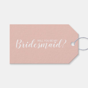 Wil je mijn bruidsmeisje zijn? Modern script Cadeaulabel