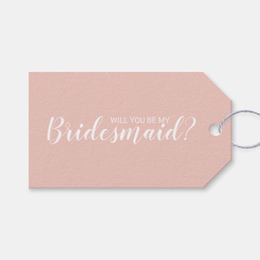 Wil je mijn bruidsmeisje zijn? Modern script Cadeaulabel (Voorkant (Horizontaal))