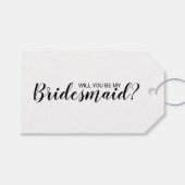 Wil je mijn bruidsmeisje zijn? Modern Script Gift  Cadeaulabel (Voorkant (Horizontaal))
