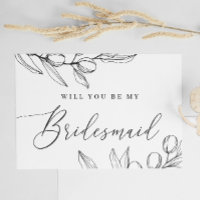 Wil je mijn bruidsmeisje zijn | Olijf Elegant Schr