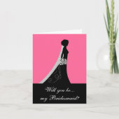 Wil je mijn bruidsmeisje zijn? Opmerking Kaarten r (Voorkant)