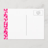 Wil je mijn bruidsmeisje zijn? Pink Leopard Uitnodiging Briefkaart (Achterkant)