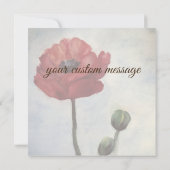 Wil je mijn bruidsmeisje zijn, Red Poppy kaart? Kaart (Achterkant)