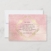 Wil je mijn bruidsmeisje zijn Roze roos Metallic g Kaart (Achterkant)