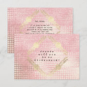 Wil je mijn bruidsmeisje zijn Roze roos Metallic g Kaart (Voorkant / Achterkant)