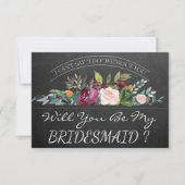 Wil je mijn bruidsmeisje zijn | Rustic Bridesmaid Kaart (Voorkant)