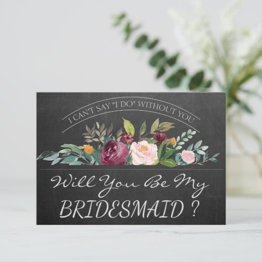 Wil je mijn bruidsmeisje zijn | Rustic Bridesmaid Kaart (Staand voorkant)