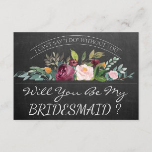 Wil je mijn bruidsmeisje zijn   Rustic Bridesmaid  Kaart