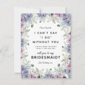 Wil je mijn bruidsmeisje zijn | sappige bloemen kaart (Voorkant)