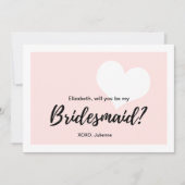 "Wil je mijn bruidsmeisje zijn" | Schattigee kalli Kaart (Voorkant)