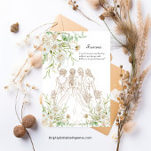 Wil je mijn bruidsmeisje zijn? Tropisch pampasgras Kaart