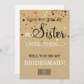 Wil je mijn bruidsmeisje zijn? uitnodiging (Voorkant / Achterkant)