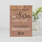 Wil je mijn bruidsmeisje zijn? uitnodiging (Staand voorkant)