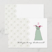 Wil je mijn bruidsmeisje zijn? uitnodiging briefkaart (Voorkant / Achterkant)