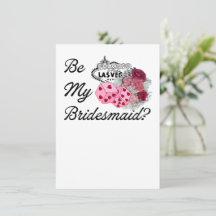 Wil je mijn bruidsmeisje zijn? Uitnodiging huwelij