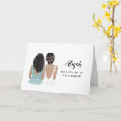 Wil Je Mijn Bruidsmeisje Zijn Uitnodigingskaart Kaart (Gele Bloem)