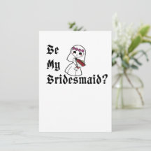 Wil je mijn bruidsmeisje zijn? Uitnodigingskaart v
