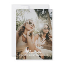 Wil je mijn bruidsmeisje zijn Uitnodigingskaart vo