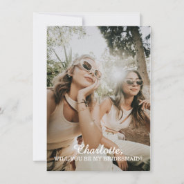 Wil je mijn bruidsmeisje zijn Uitnodigingskaart vo Kaart