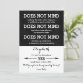 Wil je mijn bruidsmeisje zijn, vind ik niet erg kaart (Staand voorkant)