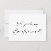 Wil je mijn bruidsmeisje zijn? Voorstel  Bedankkaart (Voorkant)