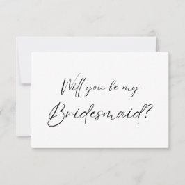 Wil je mijn bruidsmeisje zijn? Voorstel  Bedankkaart