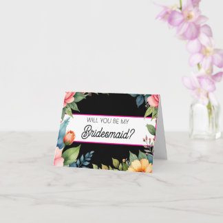 Wil je mijn bruidsmeisje zijn voorstelkaart kaart