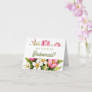 Wil je mijn bruidsmeisje zijn voorstelkaart kaart