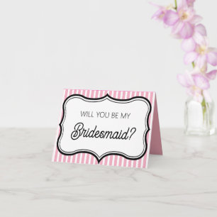 Wil je mijn bruidsmeisje zijn voorstelkaart kaart