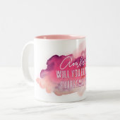 wil je mijn bruidsmeisje zijn waterverf mok (Voorkant links)