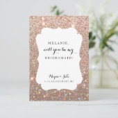 Wil je mijn bruidsmeisje zijn - Wedding Day Fab Gl Kaart (Staand voorkant)