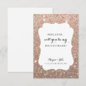 Wil je mijn bruidsmeisje zijn - Wedding Day Fab Gl Kaart (Voorkant / Achterkant)