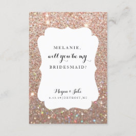 Wil je mijn bruidsmeisje zijn - Wedding Day Fab Gl Kaart