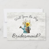 Wil je mijn bruidsmeisje zijn? Zonnebloem & Rustie Kaart (Voorkant)