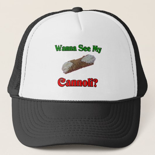 Wil je mijn Cannoli zien Trucker Pet (Voorkant)
