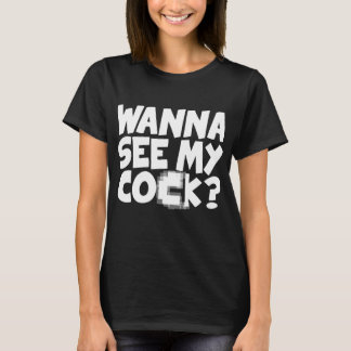 Wil je mijn Co~K Rude offensieve flip Funny Birthd T-shirt